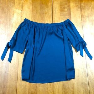 H&M Off Shoulder Satin Blouse